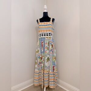 Colorful Sleeveless Maxi With Cutout Detail Size L